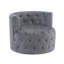 Fauteuil pivotant en velours touffeté de 33 po de large Zahair-1139277888