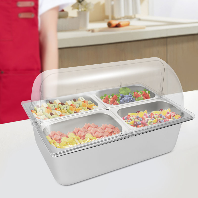 Stainless Steel Food Serving Container Rectangular Food Serving Container With Lid
