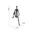 Figurines de bâton assis en métal noir abstrait-64216437
