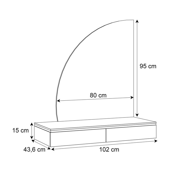 Dressing Table with Mirror