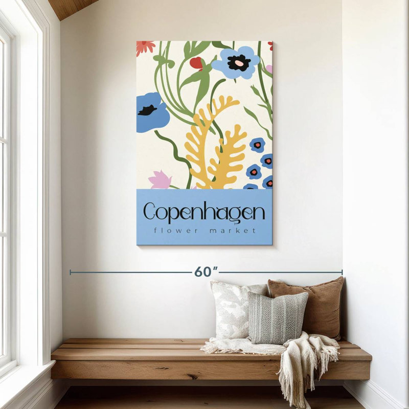 Harnek Copenhagen City Flower Market Poster, 45" H x 30" W