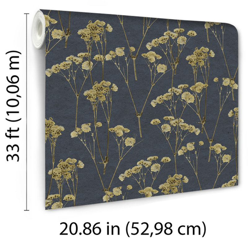 Échantillon de papier peint Spry, Navy