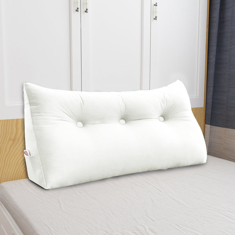Wedge Reading Pillow, 50cm H x 100cm W, White