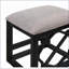 Ensemble de bureau personnel 3 pièces - grand bureau fixe, petit bureau roulant Tabouret rembourré, 2 ports USB | Noir | Bois-1876038989