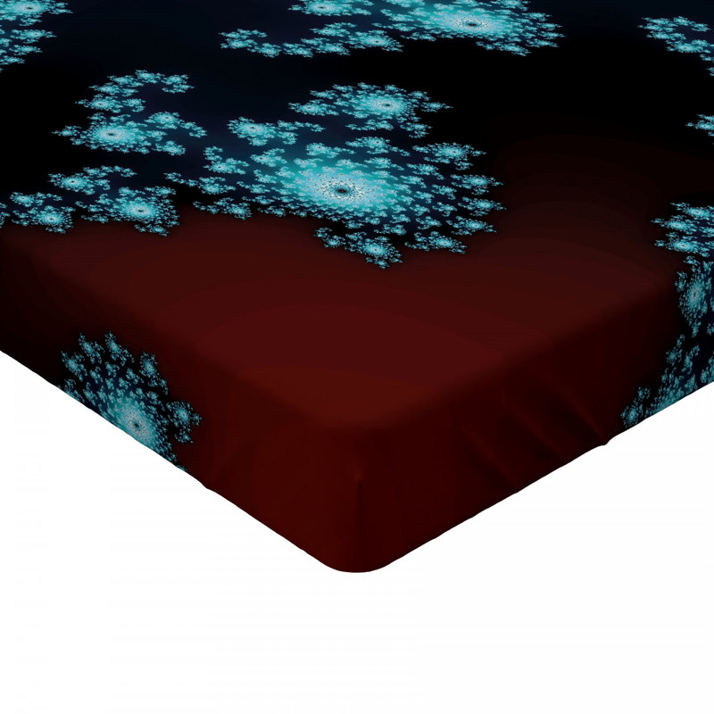 Microfiber Abstract Fitted Sheet, Full Fitted Sheet