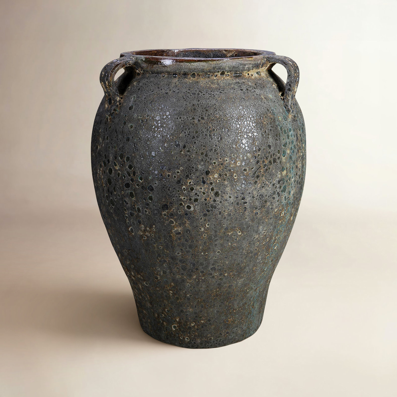 Ceramic Pot Planter, 32" H x 24" W x 24" D