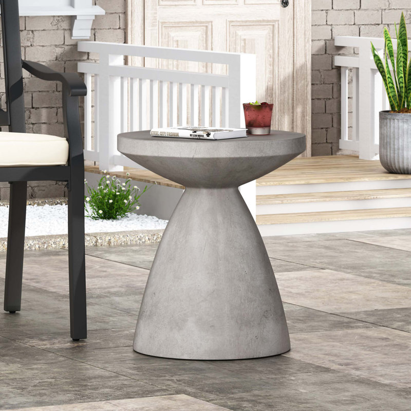 Outdoor Lightweight Concrete Side Table