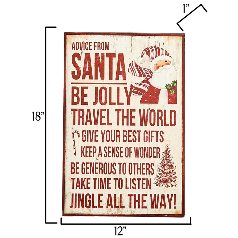 Enseigne en bois Santa advice
