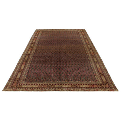 6x11 Charcoal and Multicolor Anatolian Tribal Rug