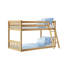 Lit superposé simple au-dessus de simple en bois massif avec échelle intégrée de 42,5 po Johann-819519923