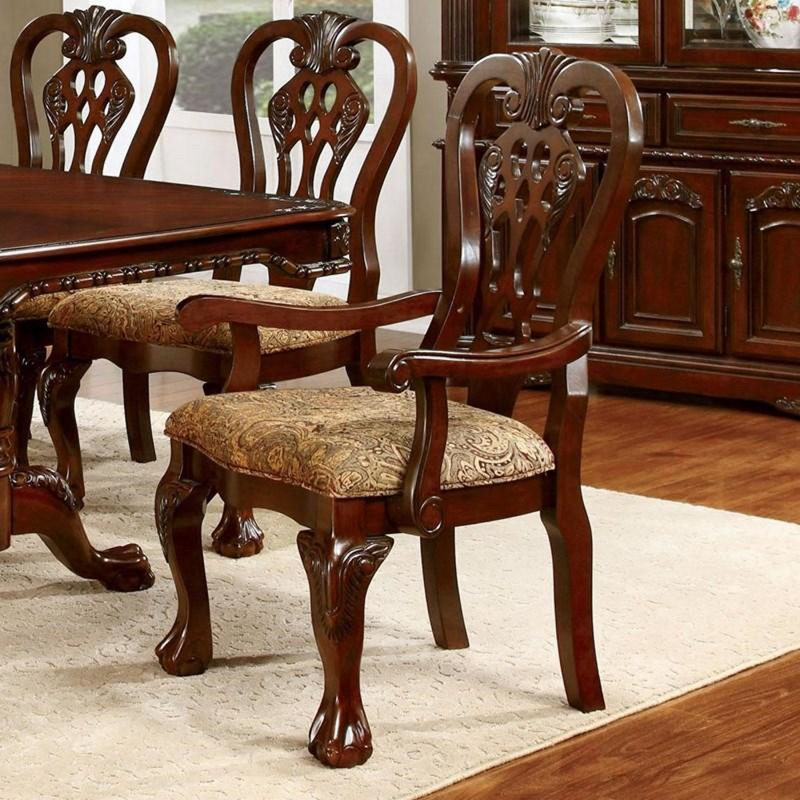 Fauteuil à dossier Buckneh Queen Anne en brun
