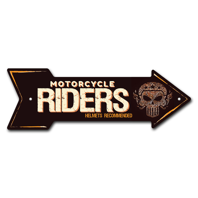 Removable-999726_Motorcycle Riders Arrow Removable Decal Funny Home Décor , H 8 po x l 24 po x P 1 po