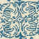 Tapis ivoire / bleu en laine crocheté à la main Daijah