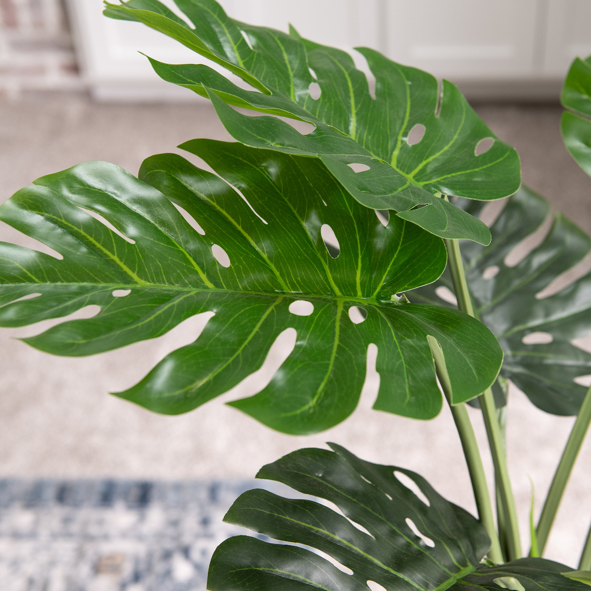 Faux Monstera Plant in Pot, 2, 36" H x 15" W x 15" D
