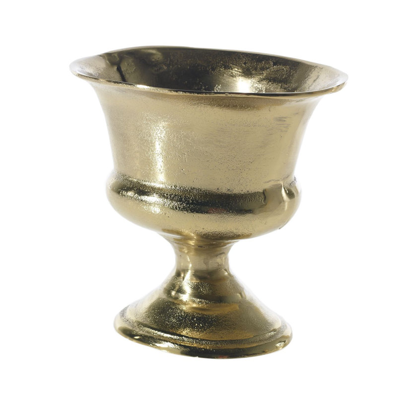Vase de table en métal Etom, H 8 po x l 9 po x P 6,75 po