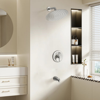 High-Pressure Rainfall Shower System, Tub Faucet Set