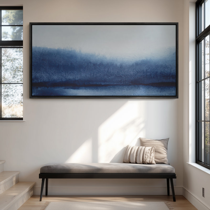 Très grand art mural rétro encadré pour art classique, H 30 po x l 60 po, Noir
