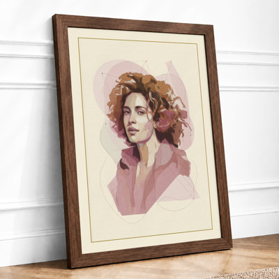 Woman In Mauve Bonnet Vintage - Print