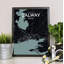 Galway City Map - No Frame Print-1003669389