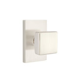 Passage Square Knob with Modern Rectangular Rose