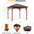 Sequoia 10 ft.x10 ft. Premium Cedar Wood Hard Top Gazebo With Galvanized Steel  Roof