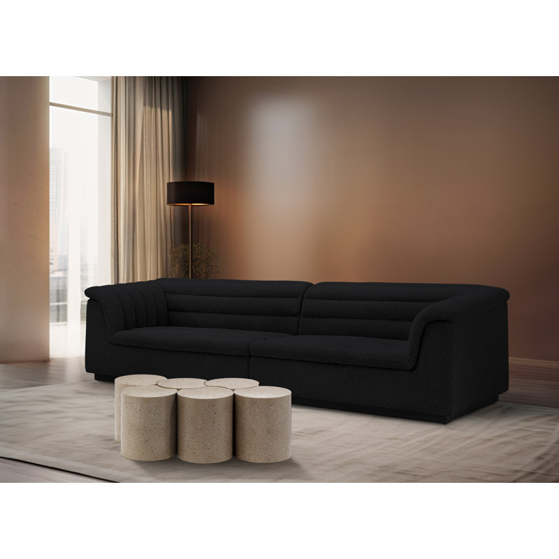 Ensemble de 6 tables de groupage Hylie Drum, Taupe