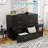 Modern Queen Murphy Bed with USB Charging & 2 Drawers - Space Saving Cabinet Bed for Home Office, Guest Room