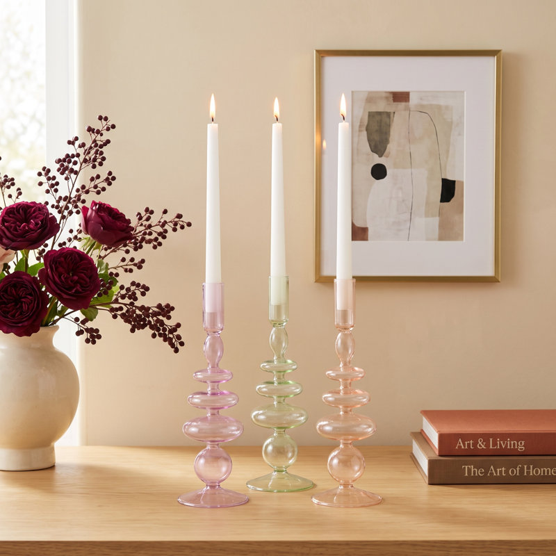 Anij Glass Tabletop Candlestick