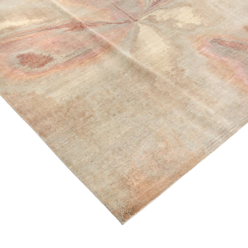 Contemporary Silk Wool Blend Rug