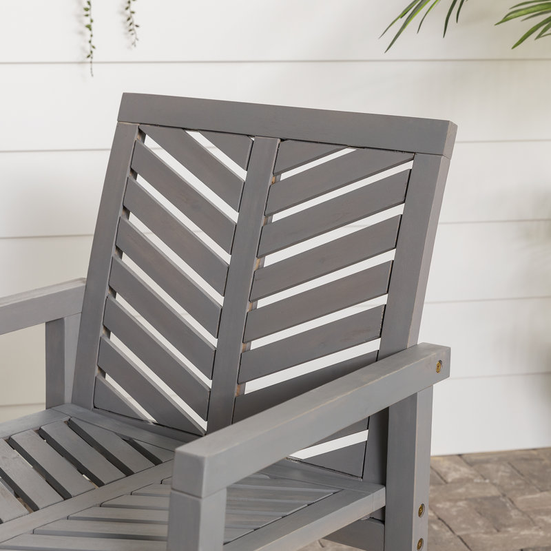 Harbison Wood All-Weather Outdoor Dining Armchair, Gray Wash