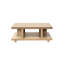 Table Canyon 49 po - Finition naturelle chêne massif et placage moderne sans assemblage 49 po