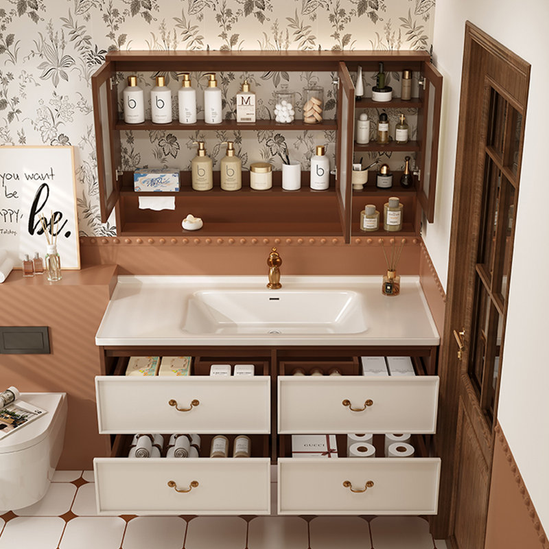 Armoire de salle de bain rétro de style chinois