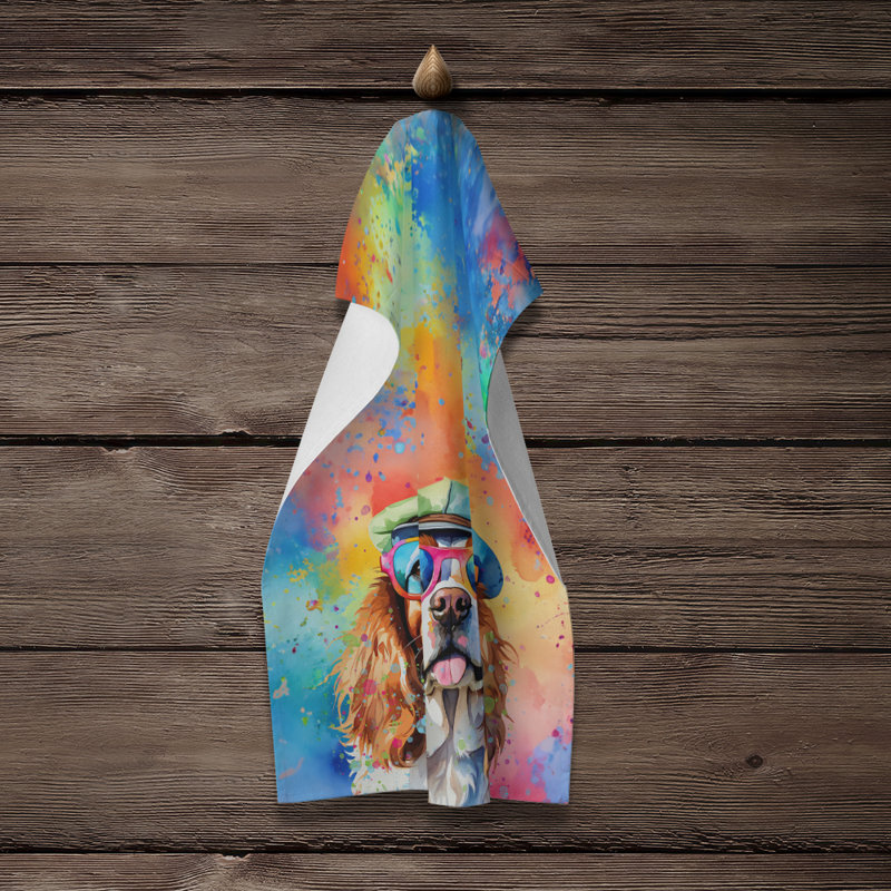 Serviette de cuisine Cavalier Spaniel Hippie Dawg