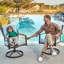 Fauteuil pivotant avec coussins Anorah