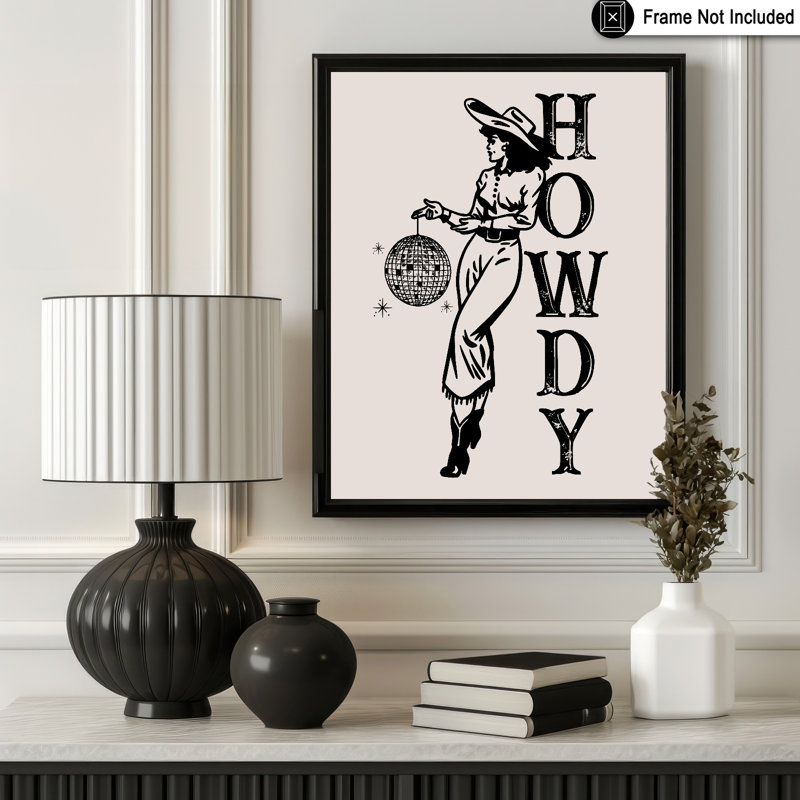 Cowboy Howdy, 24"H x 32"W, Poster, Unframed
