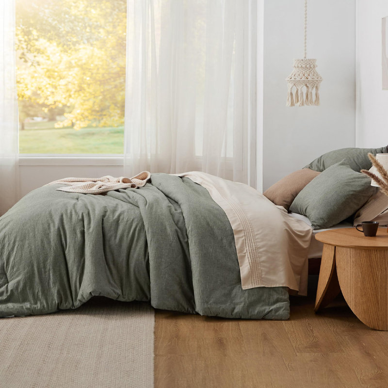 Best Seller Bedsure Cotton Fabric With Microfiber Inner Fill Comforter Set, 143TC, Cal King Comforter with 2 Pillowcases