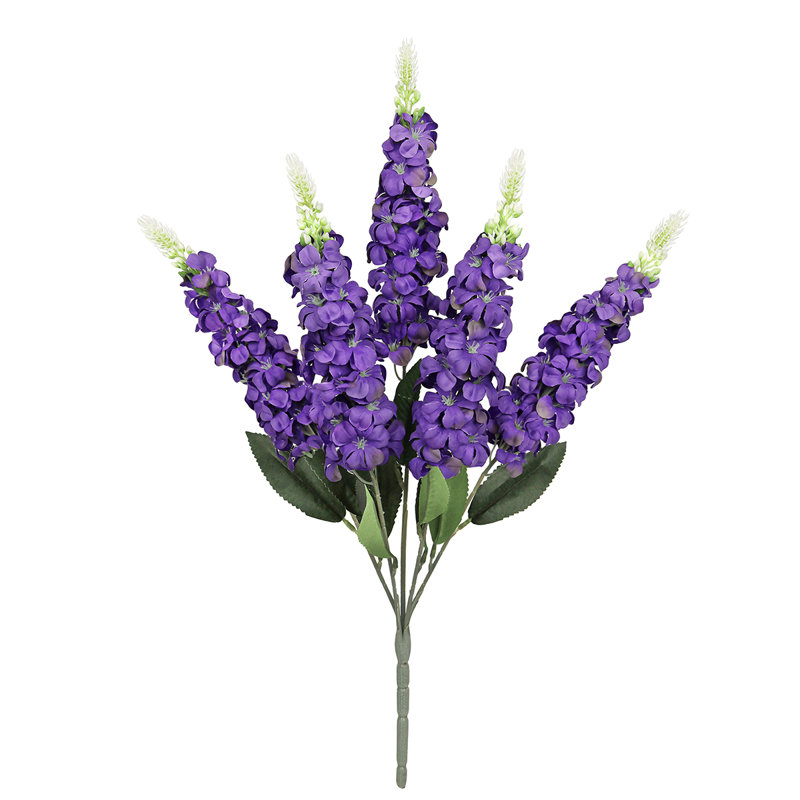 Bouquet de tiges de fleurs artificielles, Mauve