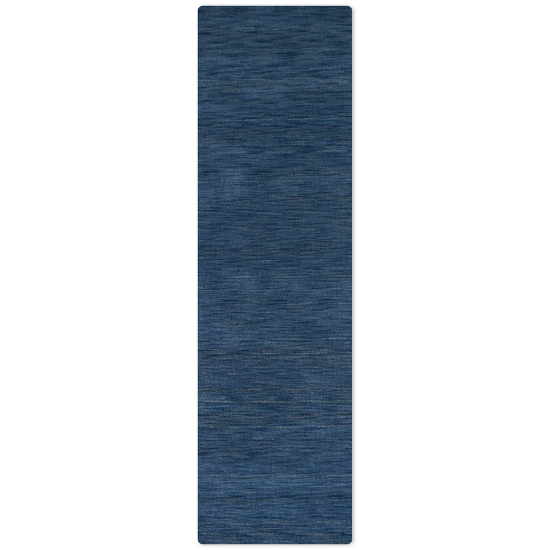 Sahale Hand Knotted Loom Wool Eco-Friendly Area Rugs  -  Rectangle, Blue Color, Plain Solid Design, High Pile Thick Handmade Anti Skid Area Rugs for Living Room, Bed Room