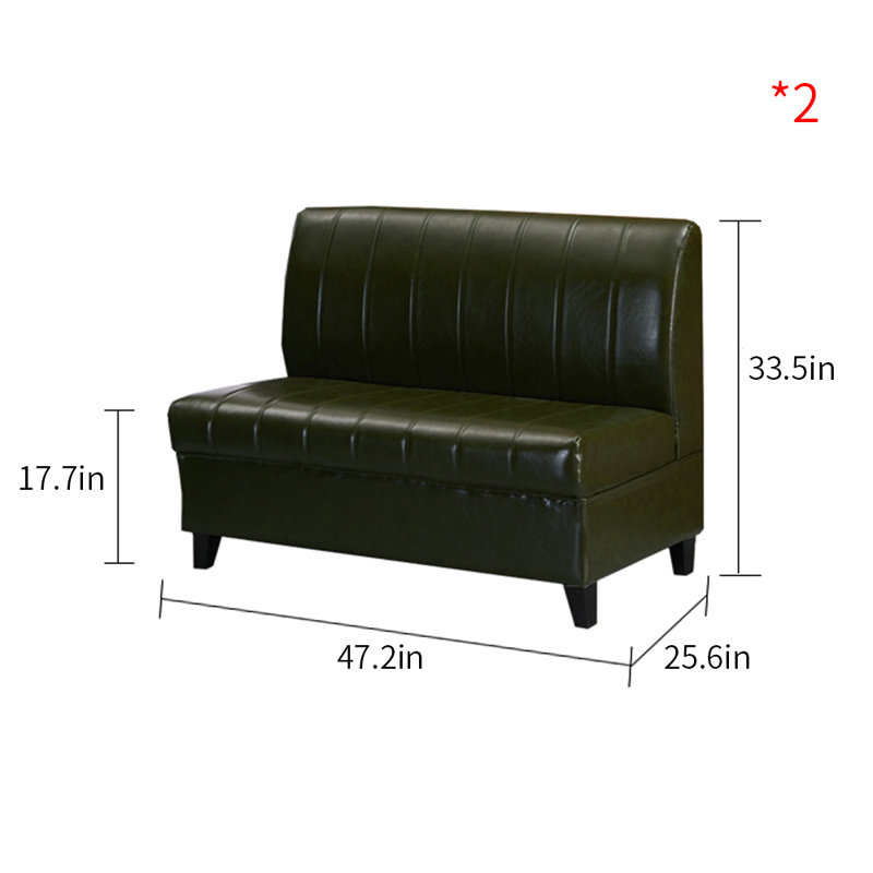 Banc rembourré en similicuir Retro Simple