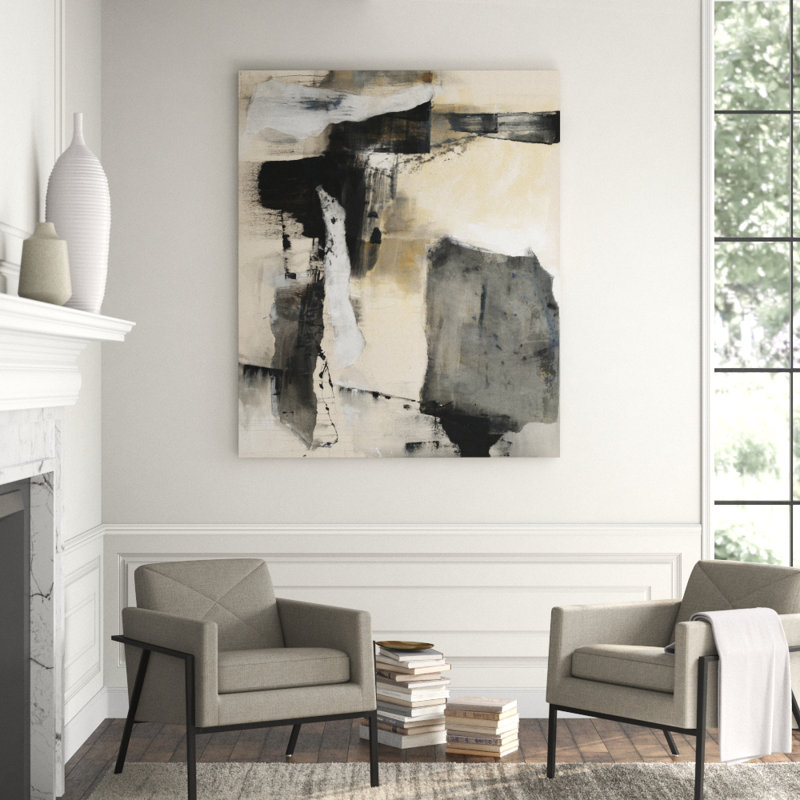 Allude Print by Barclay Butera, 65" H x 54" W, Hand Embellishment Texture
