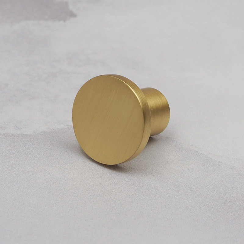 25mm Brushed Brass Disc Knob