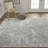 Abstract Hand Loomed Viscose Area Rug in Gray-1501482010