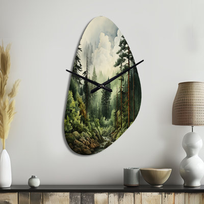 Pine Tree Forest - Fall Shape Large Tree Pine 3D Wall Clock