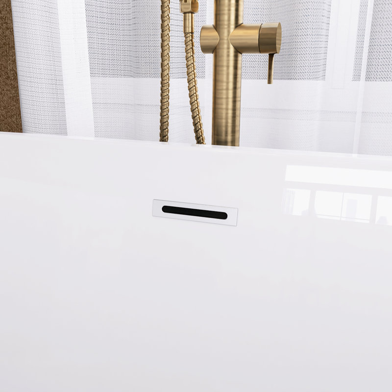 58.7'' x 29.5'' Soaking Acrylic Bathtub