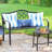 Farrelly Decorative Lattice Cast Iron 2-Person Outdoor Garden Bench