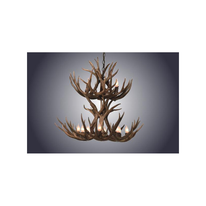 Jacques 12 - Light Chandelier, Sun Bleached, 38”H x 36”W x 36”D
