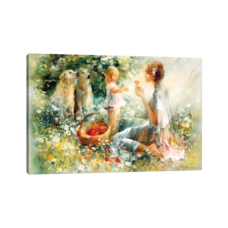 Picnic by Willem Haenraets - Wrapped Canvas Print, 20.32 cm H x 30.48 cm W
