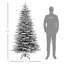 Arbre de Noël artificiel enneigé 6,5 pi
