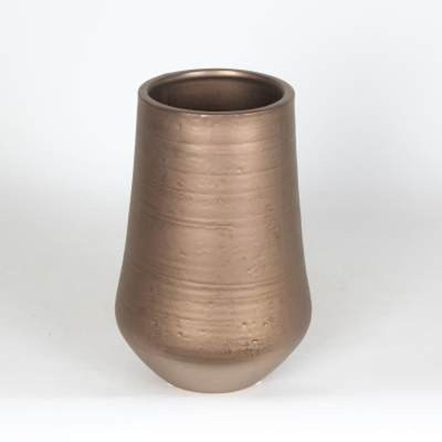 Vase de table en céramique brun Eastford