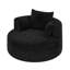 Fauteuil demi-tonneau pivotant à 360 °, siège d'appoint rond moderne et confortable avec siège extra large et profond-486962447